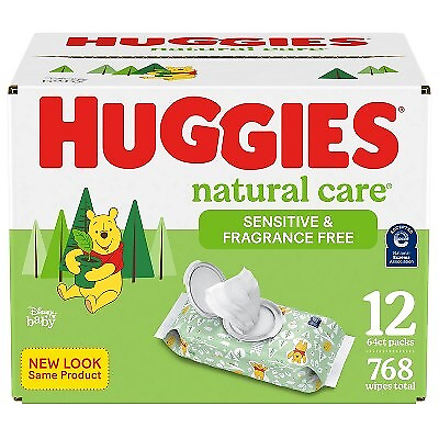 Huggies Natural Care Sensitive Unscented Baby Wipes 768ct $14.99