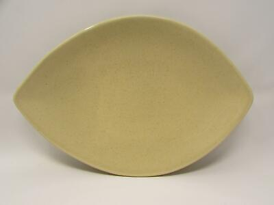 Cappuccino by Pfaltzgraff Oval Buffet Dish Tan Rings Off White Center b337 $15.99