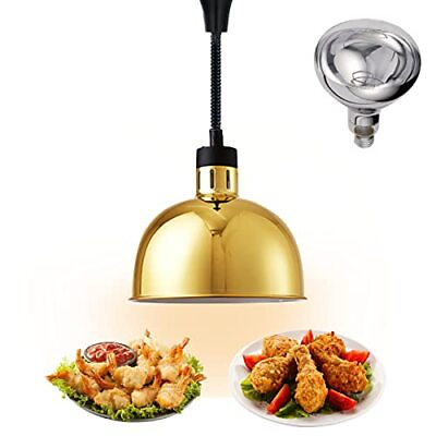 #ad Food Warmer Lamp Food Heat Lamp Bulb 250W φ290mm Cafeteria Food Warmer Golden $132.14