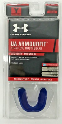 #ad Under Armour UA Armourfit Youth Strapless Mouthguard Blue Kids Sports Mouthguard $8.95