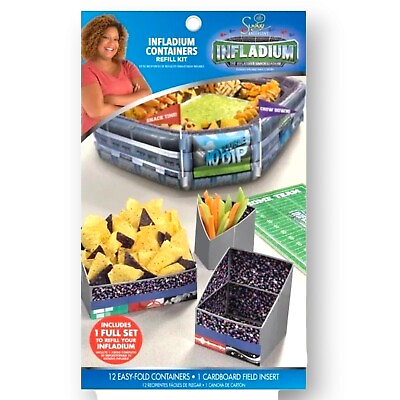 Infladium The Inflatable Snack Stadium Party Food Container Refill Kit $14.39