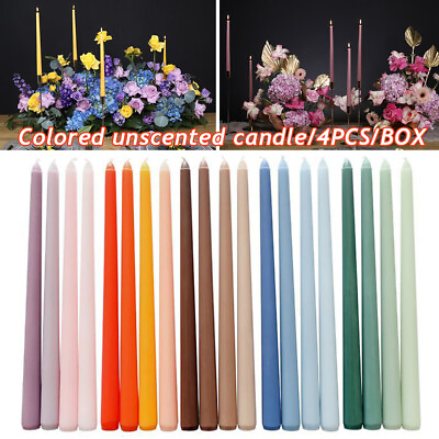 #ad 4PCS Tapered Dinner Candles Bistro Home Wedding Parties Decoration Romantic UK $14.20