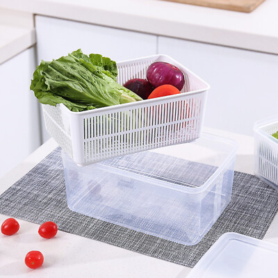 #ad Containers with Lids Storage Boxes Salad Refrigerator Fruit $11.45