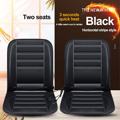 #ad 2in1 Universal Nonslip Heated Car Seat Cushion Pad Cover Hot Warmer 30℃ 60℃ 12V $41.99