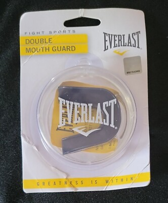 Everlast Black Double Mouth Guard Fight Sports Contact Sports New In Package $7.50