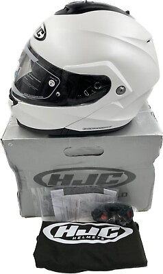 #ad HJC C91 Modular Motorcycle Helmet Pearl White Large 0847014906 $133.00