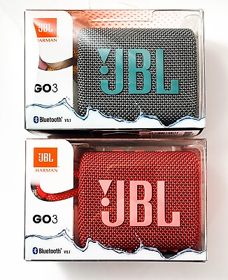 #ad #ad New JBL Go 3 Portable Waterproof and Dustproof Wireless Speaker JBLGO3 RED GRAY $29.99