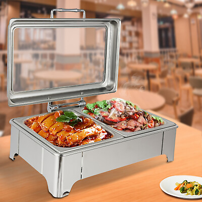 9.5qt Buffet Chafing Dish Warmer Stainless Buffet Chafing Server Set Adjustable $175.00