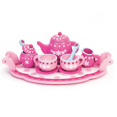 #ad Sophia#x27;s 10 Piece Wooden Tea Party Set Pink $36.95