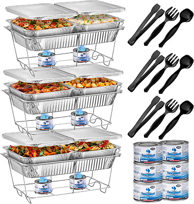 #ad Disposable Chafing Dishes for Buffet Set 33 Pc Food Warmer Buffet Server for P $85.17