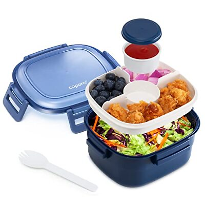 #ad Superior Salad Container For Lunch To Go Large 55oz Salad Bowl Lunch Box Contain $15.58