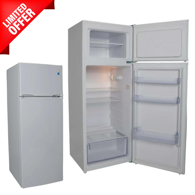 #ad 7.3 Cu. Ft Top Freezer Refrigerator White Apartment Garage Mini Fridge Shelf NEW $265.99