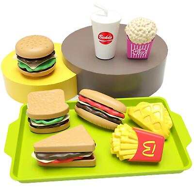 Hamburger Food Play set Pretend play kitchen toy food set for kids and toddlers $11.59