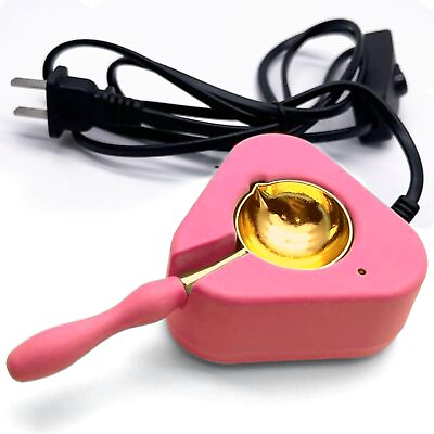 #ad Electric Wax Seal Warmer Kit – Pink Wax Warmer Pink with Spoon Great Tool $14.99