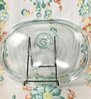 PYREX Clear Glass Oval Lid Cover for Casserole Dish Replacement NOT PERFECT $10.00