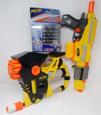 #ad 2 Gun Lot Nerf N Strike Elite Alpha Trooper CS 18 Rapid Fire AS 20 Darts $17.95