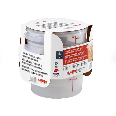 #ad Cambro round Translucent Container with Lid 6 Qt. 2 Pk. $19.99