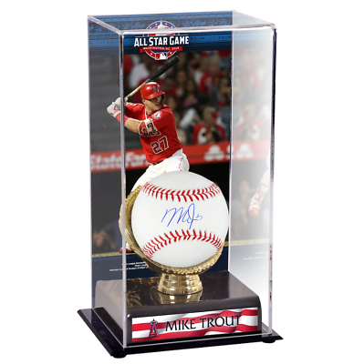 #ad #ad Mike Trout Los Angeles Angels Signed Baseball with 2018 MLB All Star Display AU $1349.00