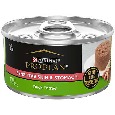 #ad 24 Pack Duck Entree Wet Cat Food Portable Grain Free 3 oz Cans $39.84