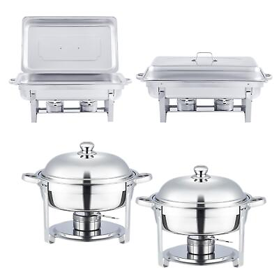 WILPREP Catering Stainless Steel Chafer Chafing Dish Set Full Size Buffet Chafer $65.99