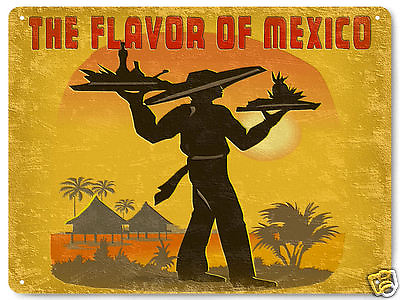 #ad MEXICO FLAVOR mexican resort food METAL SIGN vintage style great gift decor 271 $19.55