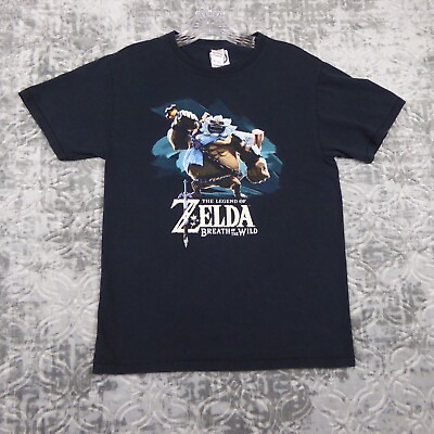#ad Zelda Shirt Adult Small Black Nintendo Breath of The Wild Goron Promo Graphic T $22.00