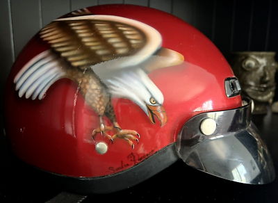 #ad #ad HJC Helmet Custom Artwork Signed Cruiser Helmet Eagle 1996 $29.00