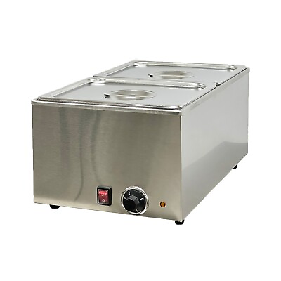 #ad 13quot; W Commercial 2 Containers Countertop Electric Food Warmer Stainless Steel $138.50