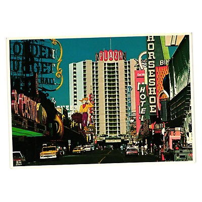 #ad Vintage Postcard Union Plaza Hotel Down Town Fremont Street Las Vegas Nevada $10.00