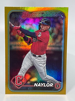 #ad 2024 Topps Series 1 BO NAYLOR Cleveland Guardians #191 Gold Foil QTY $1.89
