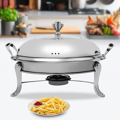 #ad 24cm Round Chafing Dish Stainless Steel Catering Buffet Chafer Food Warmer amp; Lid $35.15