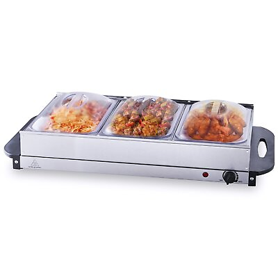 #ad Electric Buffet Server amp; Food Warmer 25.6quot; x 15quot; Portable Stainless Steel $79.71