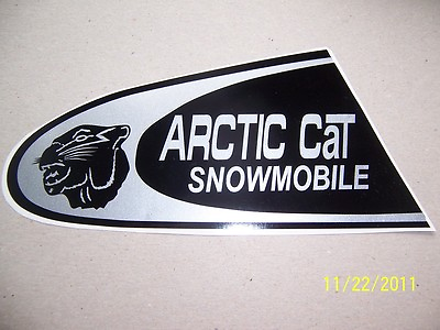 #ad 3.5quot;X8quot; NEW Vinyl ARCTIC CAT SNOWMOBILE with Cat Head Copy of Vintage Sticker $5.99