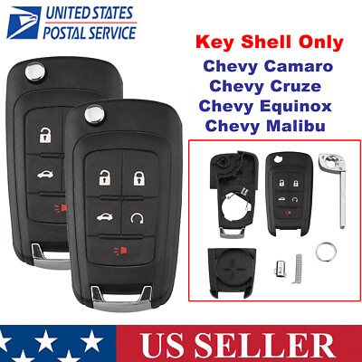 2 Replacement for Chevy Camaro Cruze Equinox Malibu Remote Key Fob 5b Shell Case $9.89