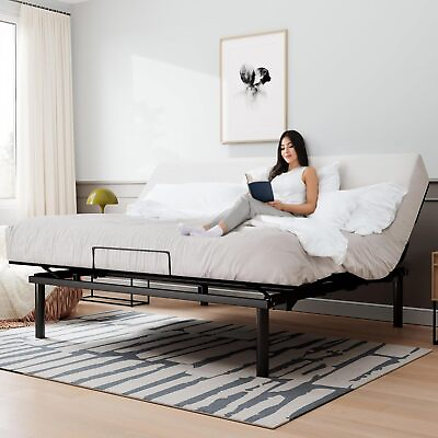 #ad Electric Adjustable Queen King Bed Base Adjustable Leg Wireless Remote Control $379.99