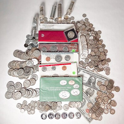 #ad Mint Set U.S COIN MIXED LOT Vintage Coin ESTATE SALE LIQUIDATION Silver Coin $51.49