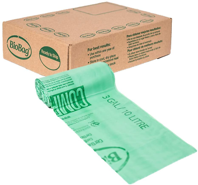 BioBag Compostable Countertop Food Scrap Bags 3 Gallon 100 Count $28.24