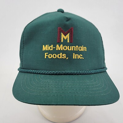 #ad #ad Mid Mountain Foods Inc Hat Cap Food City Abingdon VA Snapback Vtg Green Vtg $21.95