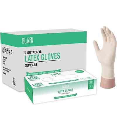 BLUZEN Disposable Latex Gloves Premium Extra Strong Powder Free havy Duty 100 pc $87.00