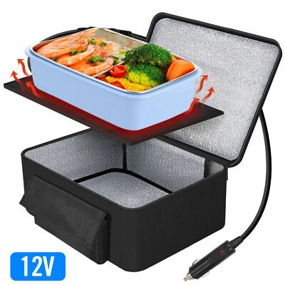 Portable Food Warmers Electric Heater Lunch Box Mini Oven 12V Car Power Black $25.92