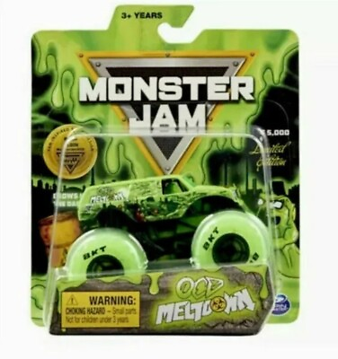 #ad 2021 Monster Jam Monster Truck OCD MELTDOWN LIMITED 1 5000 GLOW IN DARK TIRES $22.99