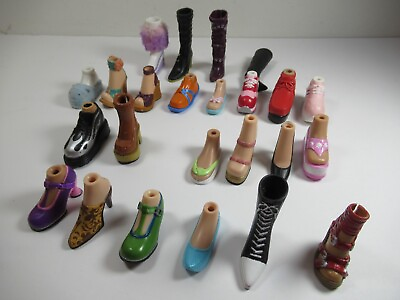 #ad 24 Count Lot Singles Bratz Shoes Feet Boot Lot One Shoe of a Pair Some Rare $16.99