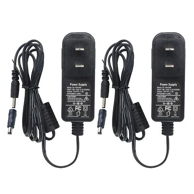 #ad 2 Packs AC To DC 12V 1.5A Power Adapter Supply Switching Plug 3.5mm x 1.35mm ... $29.19