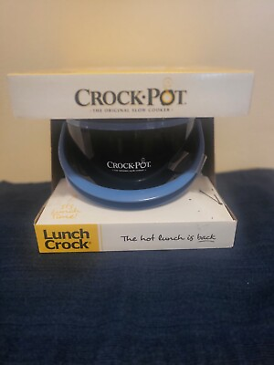 #ad Crock Pot Lunch Crock Food Warmer 20 ounces in Blue Black Color New in Box $20.00
