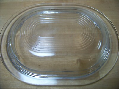 Vintage Pyrex 602 C oval Clear Glass Lid for #602 B Refrigerator Dish Lid Only $24.99