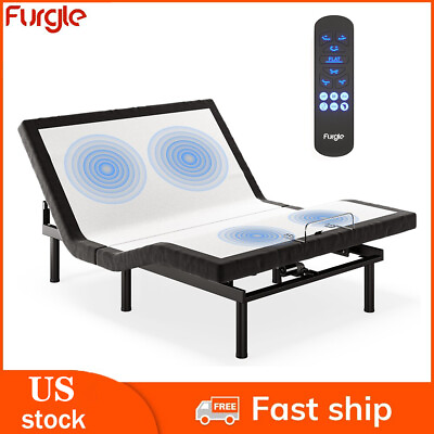 #ad Furgle Adjustable FULL QUEEN King Bed Frame Wireless Remote Electric Massage USB $459.00