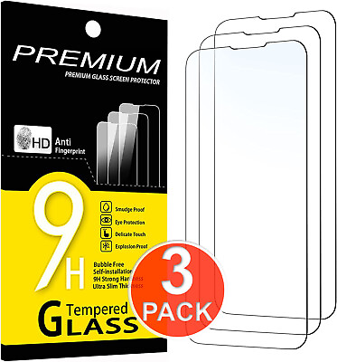 3X Tempered Glass Screen Protector For iPhone 15 14 13 12 11 Pro Max XS XR 8 7 6 $5.74