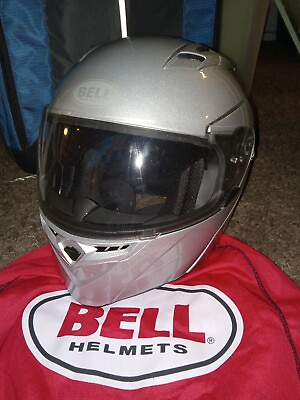 #ad #ad BELL REVOLVER DOT FULL FACE MOTORCYCLE HELMET GRAY SIZE LARGE $120.00