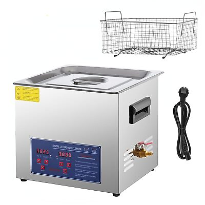 #ad #ad 15L Ultrasonic Cleaner with Timer Heating Machine Industry Digital Sonic Cleaner $152.90