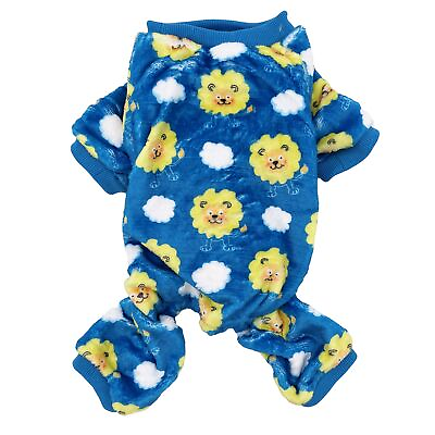 Dog Pajamas Soft Warm FLEECE Jumpsuit Cute Pet Clothes for Small and Medium Pet $9.99